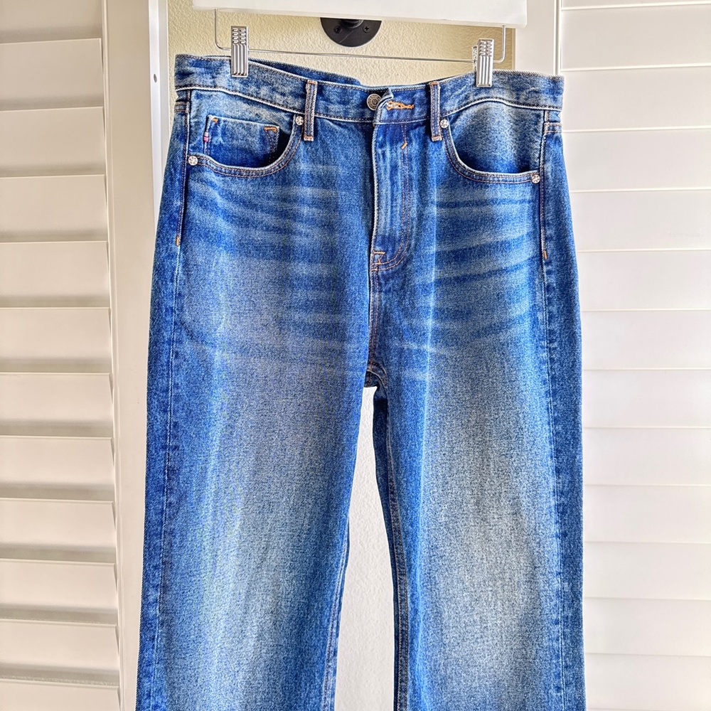 Stitch Fix. Brand: Vigoss. Blue Flare & Wide Leg Jeans with Distressing - Picture 15 of 15